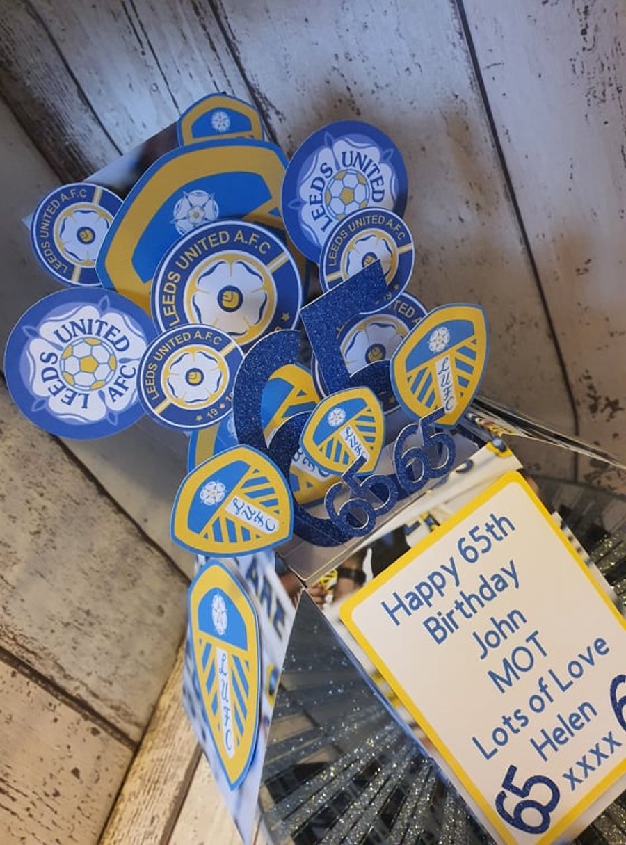 Leeds United Birthday Pop-Up Card