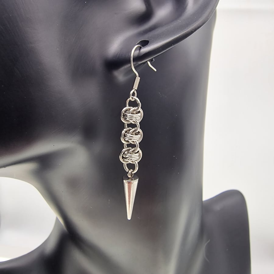 Spiked barrel earrings