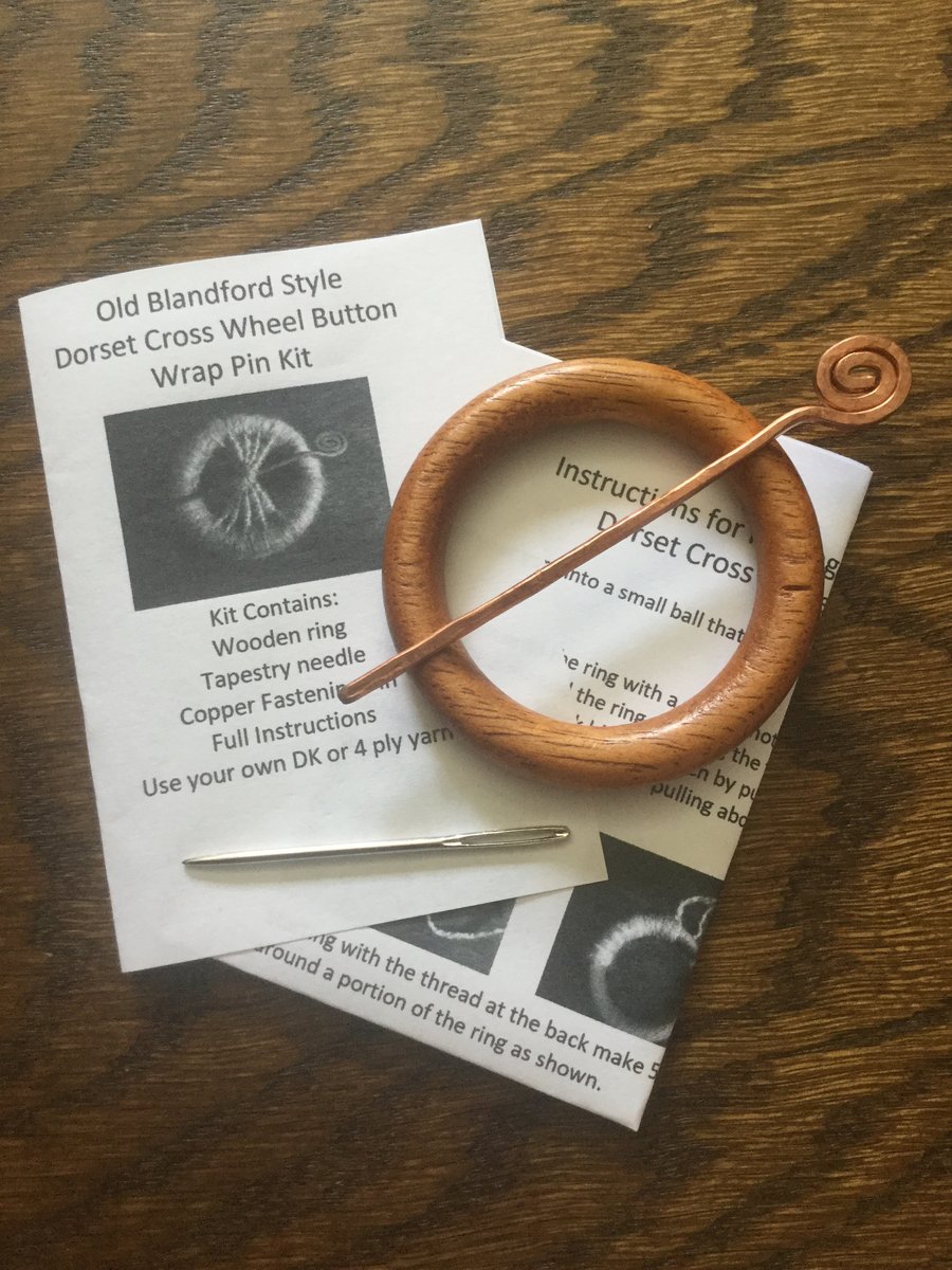 Kit to make an Old Blandford Style Dorset Button Wrap Pin 