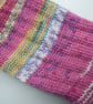 Hand-cranked Knitted Ribbed Wool Socks Size 4 to 5 mismatched - Image 3