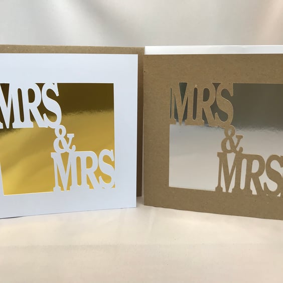 Married cards, MRS & MRS cards, Gender cards, Wedding cards, Handmade cards,