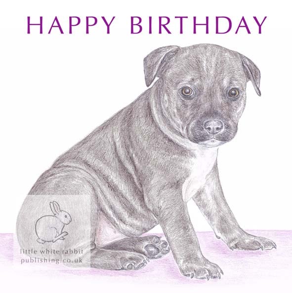 Max the Staffy - Birthday Card