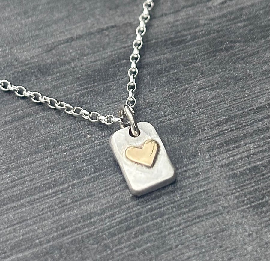 Small Gold Heart Pendant 