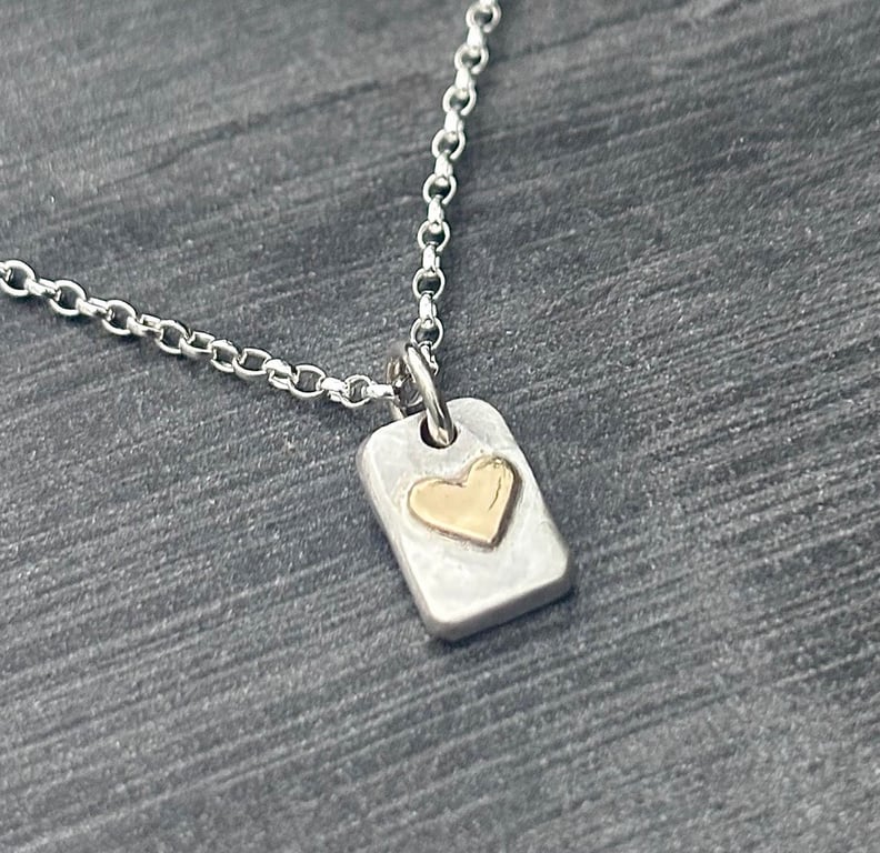 Small Gold Heart Pendant 