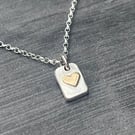 Small Gold Heart Pendant 