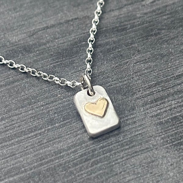 Small Gold Heart Pendant 