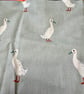 Small countryside duck tote bag - calm grey-blue outer and rainbow webbing - Image 7