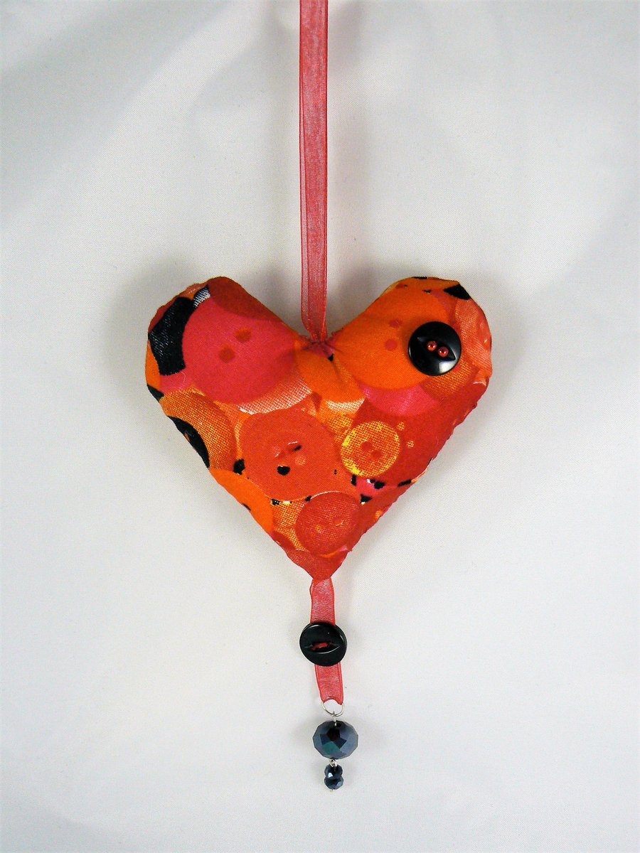 Heart Door hanger (button print)