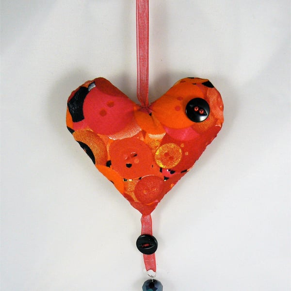 Heart Door hanger (button print)