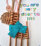 Willow deer card for anniversary, friendship, general cherishing - Image 1