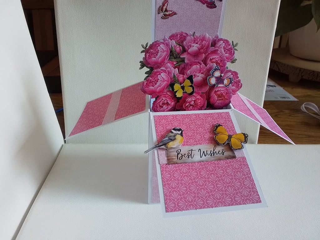 Birthday card. Pop up box card. Ref 500