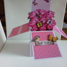 Birthday card. Pop up box card. Ref 500