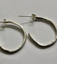 Reticulated Silver Hoops - Image 4