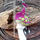 Psychedelic mushroom brooch