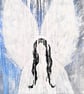 Angel with Large Wings, Small Original Canvas Art - Image 6