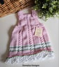Baby Girl's Pinafore Dress Hand Knitted 0-6 months  - Image 5
