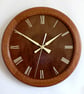Designer made Wooden Wall Clock with a Lacewood Dial and Inlaid Mahogany Bezel - Image 2