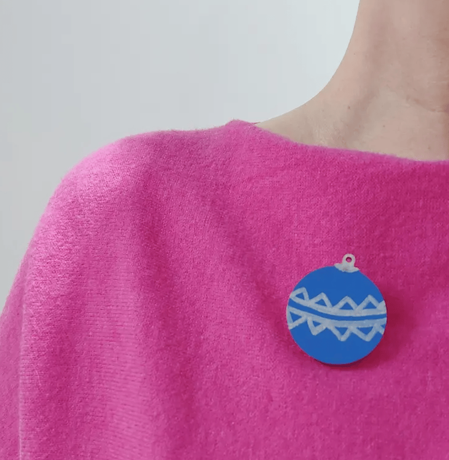 Christmas Bauble Festive Brooch
