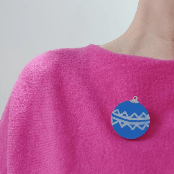 Christmas Bauble Festive Brooch