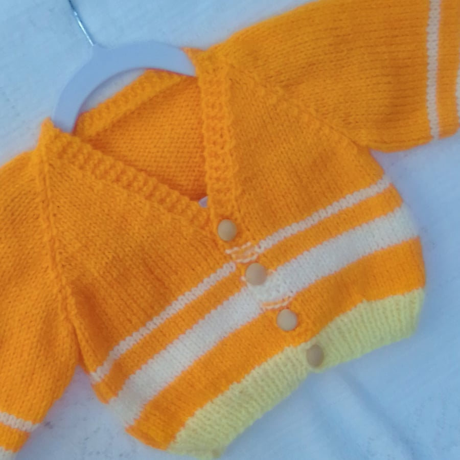 Baby's Knitted Classic V Neck Cardigan, Prem Sizes Available, Custom Make