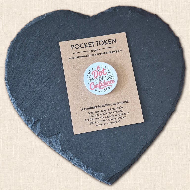 A Dot of Confidence Pocket Token - Little Reminder You Are Capable