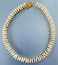 Stone white  beaded necklace - Image 2