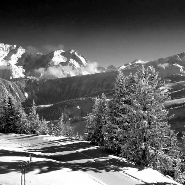 Courchevel 1850 Mountain Landscape French Alps France Photograph Print