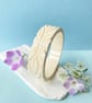 Ivory White Floral Resin Bracelet