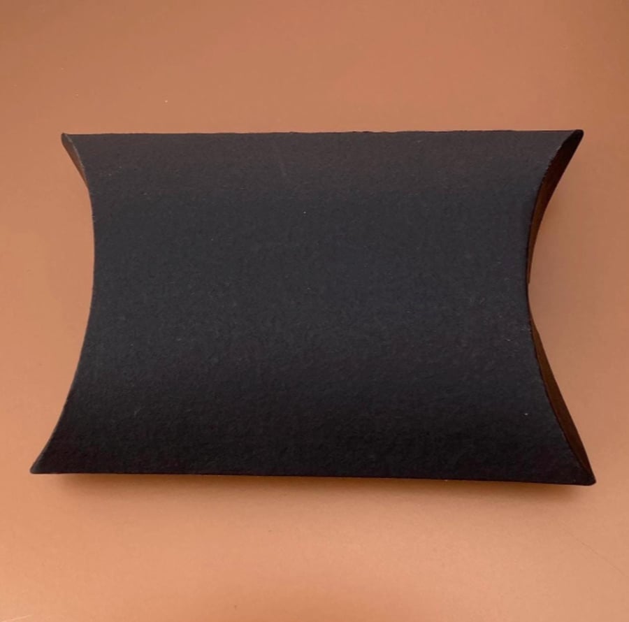 Handmade Black Pillow Gift Boxes - (Set of 10, 10x7.5x2.5cm)