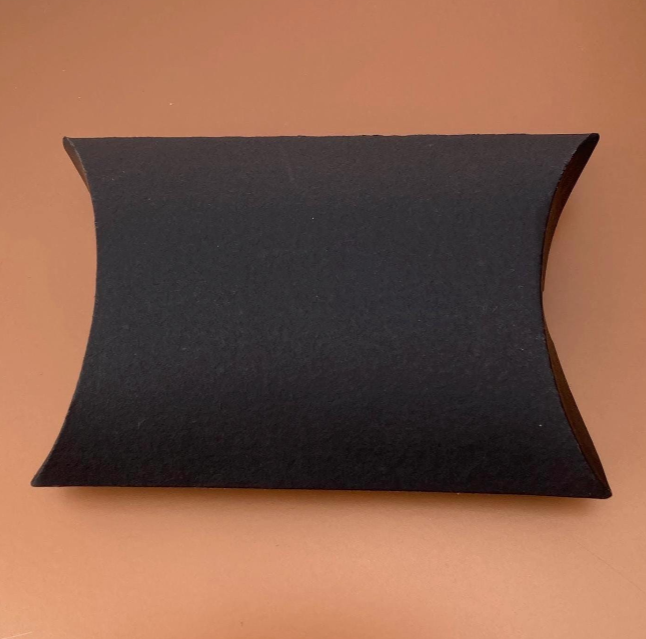 Handmade Black Pillow Gift Boxes - (Set of 10, 10x7.5x2.5cm)