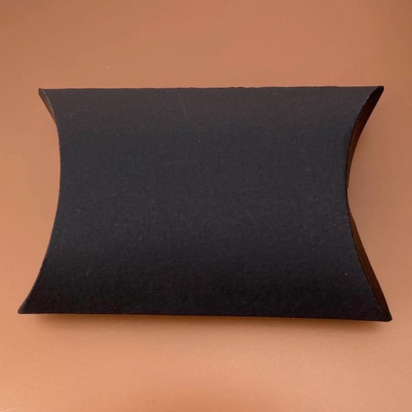 Handmade Black Pillow Gift Boxes - (Set of 10, 10x7.5x2.5cm)