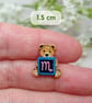 Scorpio Bear Pin, Handmade Tiny Star Sign Wooden Teddy Badge - Image 5