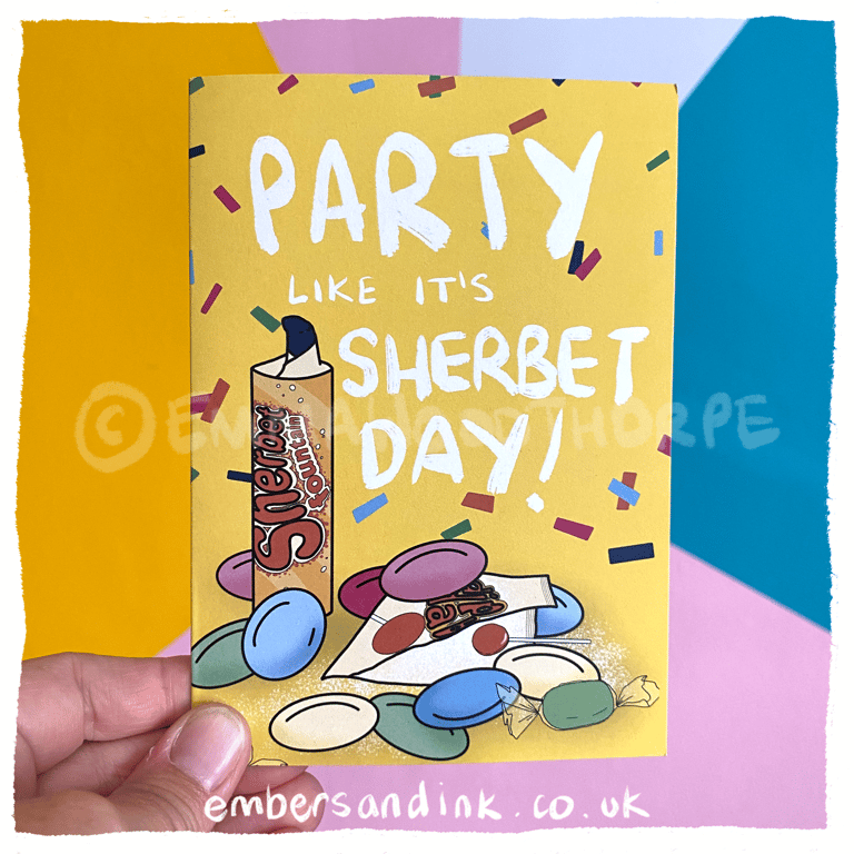 'Party Like It's Sherbet Day!' Birthday Card