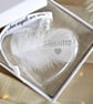 Daughter Memorial Feather Bauble, In Memory of Daughter, Heart Glass Christmas O - Image 9