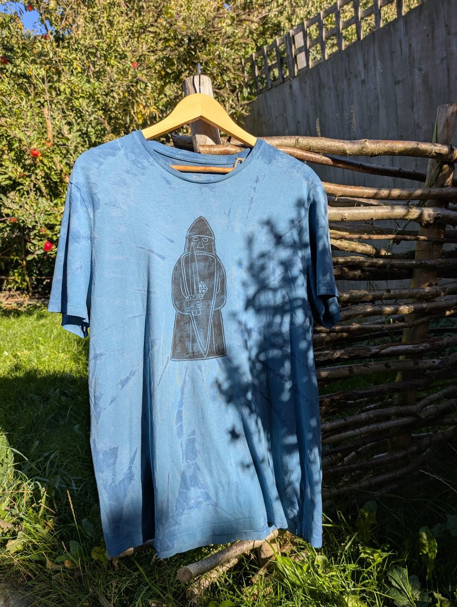 Plant Tie-Dyed T-Shirt with Lewis Chessman Design