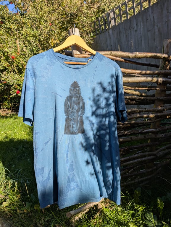 Plant Tie-Dyed T-Shirt with Lewis Chessman Design
