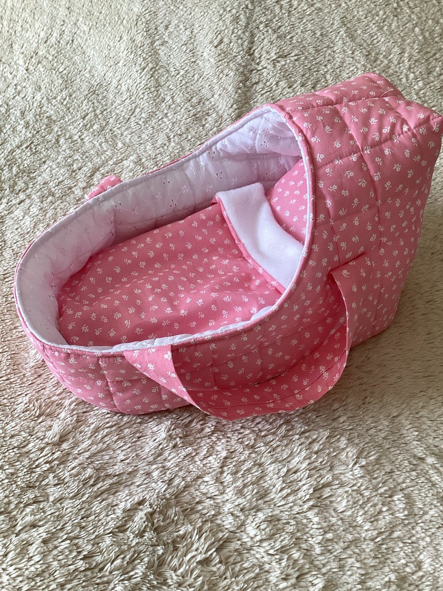 Doll's Carrycot,  suitable for doll up to 14inches in length