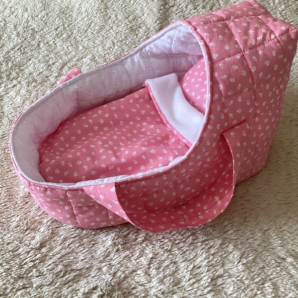 Doll's Carrycot,  suitable for doll up to 14inches in length