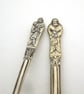 Two Rude Sweary Xmas Spoons, Handstamped Apostle Spoons, Mature Content - Image 4