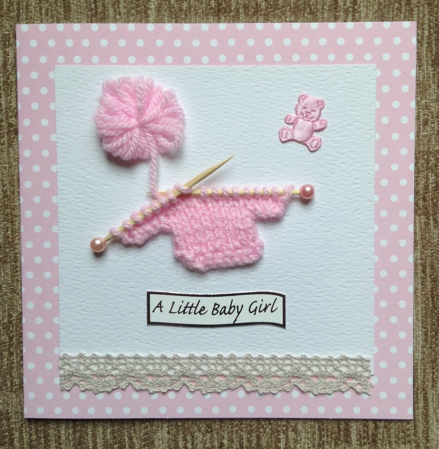 Handmade Card for Baby Girl