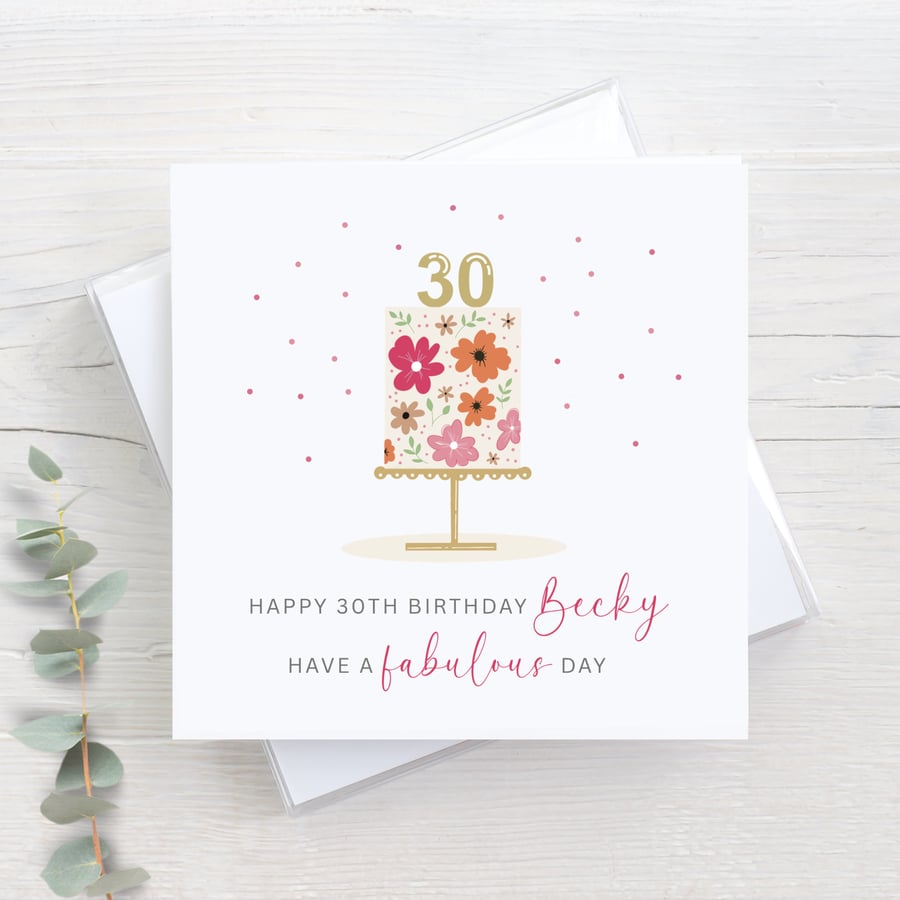 30th birthday card for her