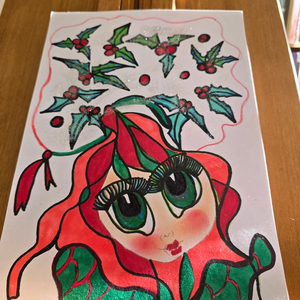 Christmas Fairy Drawing 