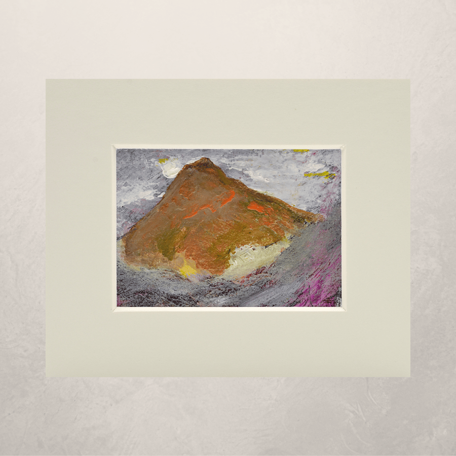 A Mounted ACEO of a Scottish Mountain, Bennachie.