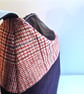 Handmade upcycled wool tweed magnetic snap closure bag - Image 3
