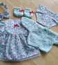 17 inch Dolls 5 piece Green Floral Clothing set (67) - Image 1