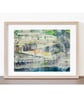 Mevagissey  Cornwall Acrylic and Watercolour Painting on Yupo paper Mounted - Image 4