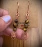 Tigers eye and copper earring featuring leaf style drop - Image 7