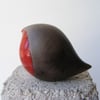Baby raku glazed robin