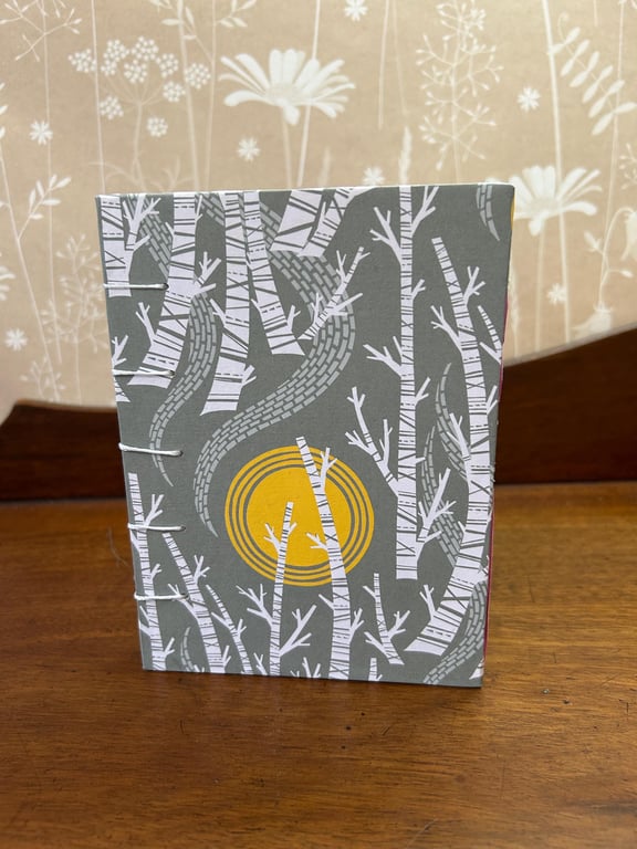 Trees, Coptic bound sketchbook, sketchbook, notebook, hand bound book, book