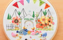 Embroidered hoop art